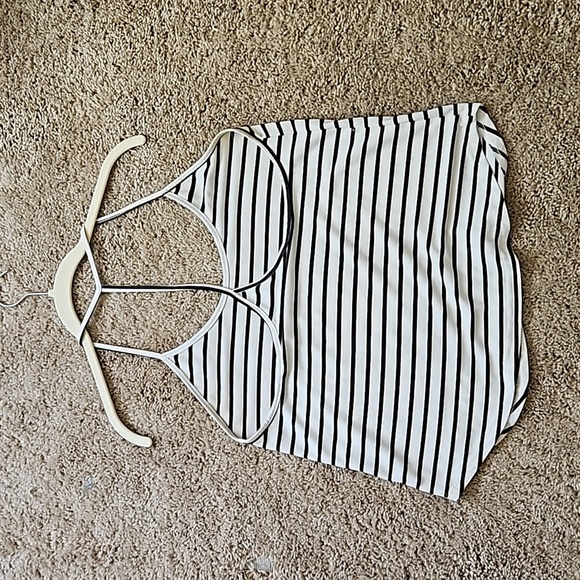 Shein black and white striped tank top, size L - Picture 4 of 6